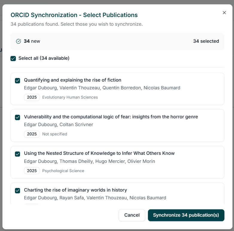 Researcher website example